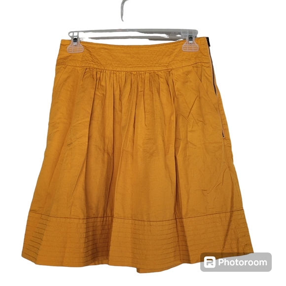 Anthropologie Odille Great Escape Skirt Goldenrod Size 0 - Picture 1 of 6